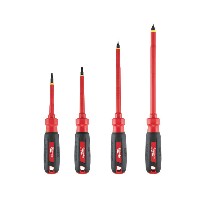 Milwaukee 48222205 4PC 1000V Insulated Screwdriver Set w/ Square bit