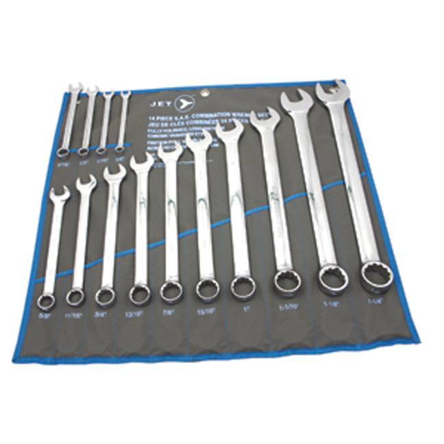 Jet 700134 14 PC Long SAE Polished Combination Wrench Set