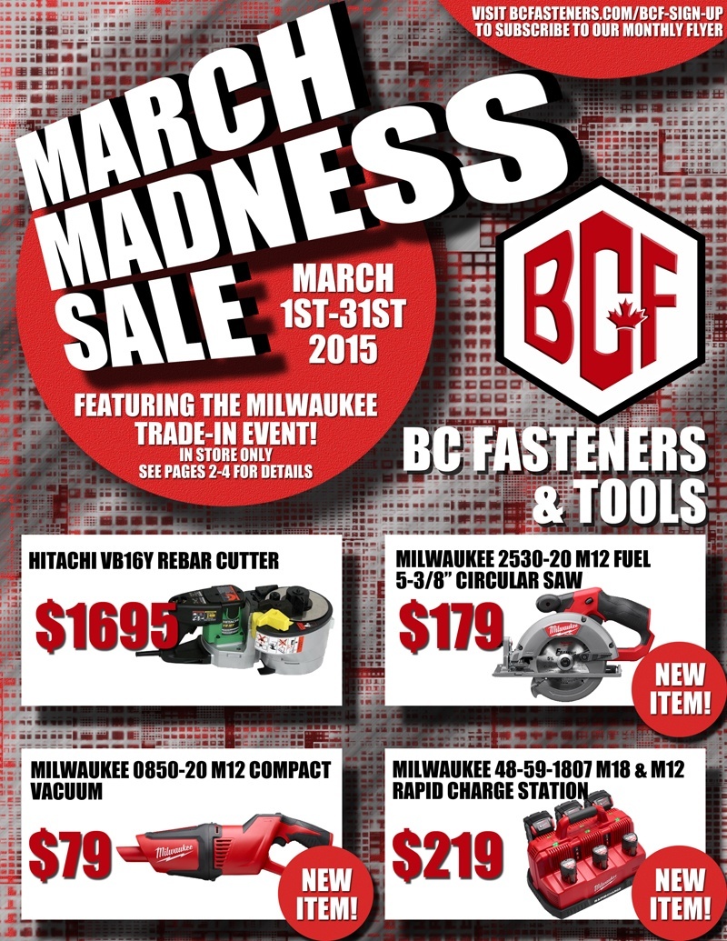 BC Fasteners and Tools Monthly Flyer